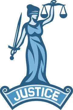 Lady Justice Statue PNG Illustration