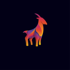 Colorful Goat Gradient Modern Logo Company