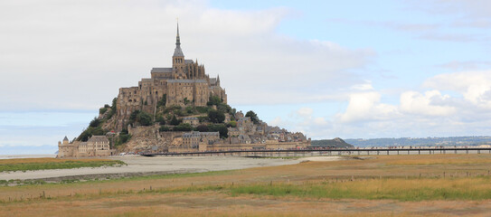 Le Mont-Saint-Michel, famous monastry and island in the Normandy, France.