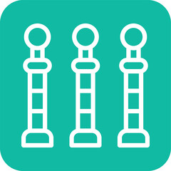 Bollards Vector Icon Design Illustration