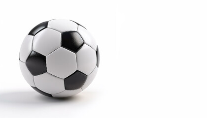 Naklejka premium Soccer ball on white background.generative AI