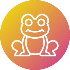 Frog Vector Icon Design Illustration