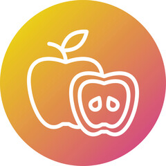 Apple Vector Icon Design Illustration
