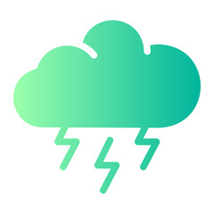 thunderstorm gradient icon