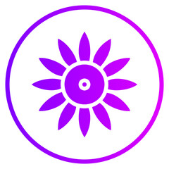 sunflower gradient icon