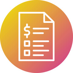 Invoice Vector Icon Design Illustration