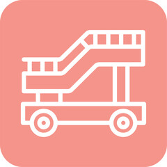 Airplane stairs Vector Icon Design Illustration