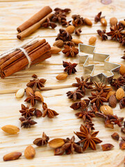 Christmas baking ingredients