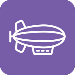 Zeppelin Vector Icon Design Illustration © Graphixs Art