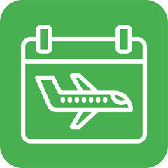Flight calendar Vector Icon Design Illustration