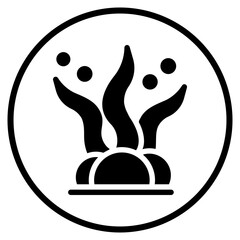 seaweed glyph icon