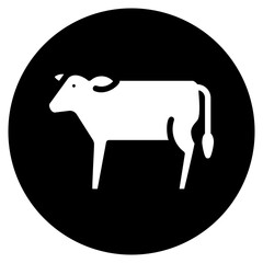cow glyph icon