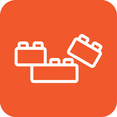 Plastic blocks Vector Icon Design Illustration