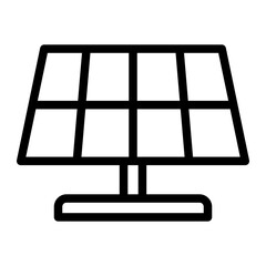 solar panel line icon