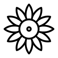 sunflower line icon