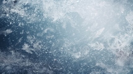 Fototapeta premium Beautiful winter background of snowflakes, winter nature, cold, Christmas, AI