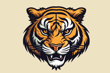 tiger mascot gaming logo design