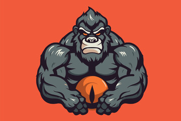 Fototapeta premium gorilla mascot game logo