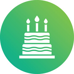 Cake Vector Icon Design Illustration