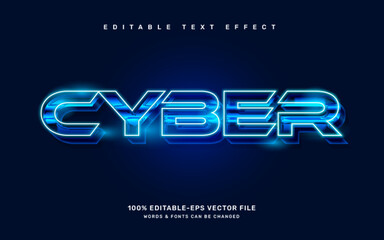 Cyber editable text effect template