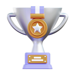 3d render of trophy cup icon