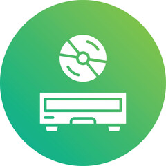 Cd Rom Vector Icon Design Illustration