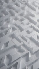3D offset white cube block pattern as background wallpaper for Smartphones/iPhones. Beautiful background wallpaper. Futuristic 3D Design.  Generative Ai.