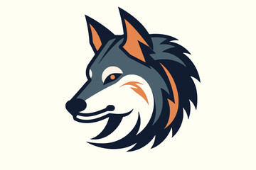 wolf head vector logo design