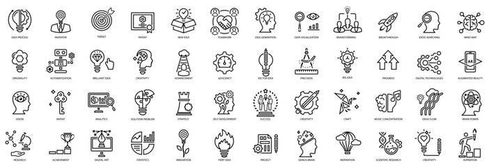 Icon creativity, idea. Vector illustration