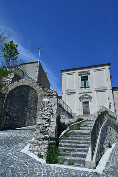 The street of Pescopennataro, a small town in the mountains of Molise, Italy.