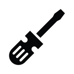 screwdriver glyph icon illustration vector graphic