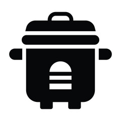 rice cooker glyph icon illustration vector graphic