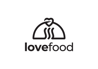 love food logo design. icon symbol for health restaurant food diet and etc.