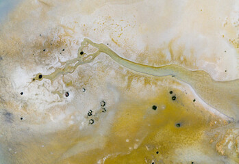 Obraz premium Yarisli Lake and an islet in Burdur, Turkey