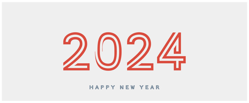 2024 logo concept for calendar, poster, flyer, banner.