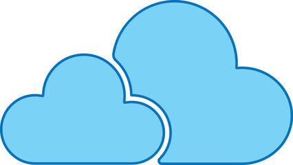 Cloud technology icon. Cloudly weather. Technology icon