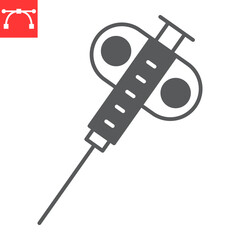 Biopsy device glyph icon