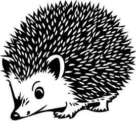 Hedgehog vector illustration | Digital art of a hedgehog | Silhouette Mascot logo tattoo