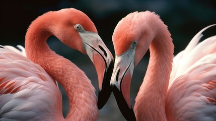 "Graceful Flamingos in their Natural Habitat: A Captivating Display of Wildlife Beauty