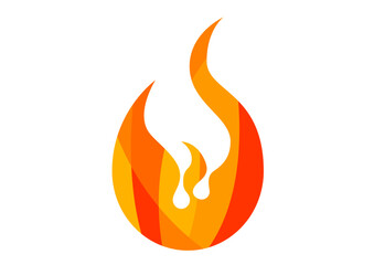 炎をイメージしたシンプルなイラスト