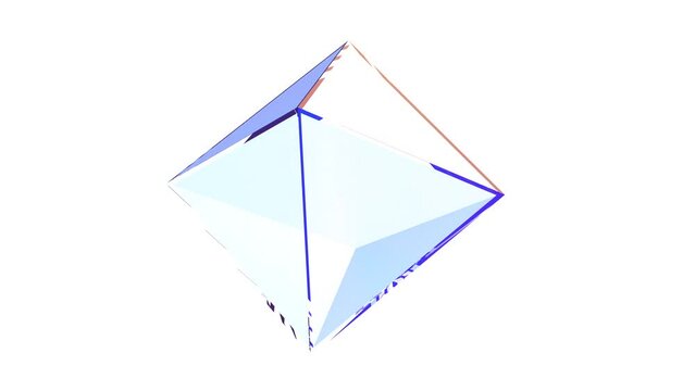 Holographic pyramid rotates endlessly 