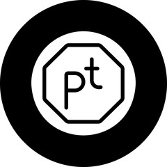 peseta glyph icon