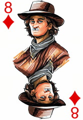 Playing cards. Medieval German society, culture and professions through cards for crazy eights, blackjack, bridge, poker, hearts and others. Created with Generative AI technology.