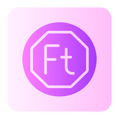 Fototapeta premium forint gradient icon
