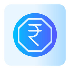 Fototapeta premium rupee gradient icon