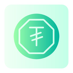 Fototapeta premium Tugrik gradient icon