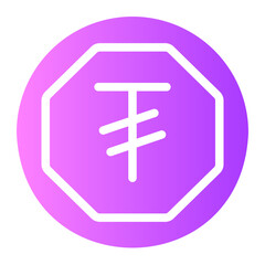 Tugrik gradient icon