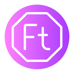 Fototapeta premium forint gradient icon