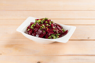 red and green beet salad 