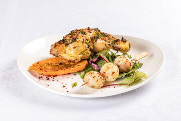 grilled chicken with vegetables
